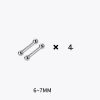 S999 Pure Silver Stud Earrings 4 Pairs Set Of Double-ended