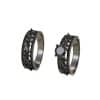 Copper Inlaid Zircon Ear Of Rice Advanced Couple Ring