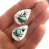 Water Drop Hollow Retro Flower Earrings