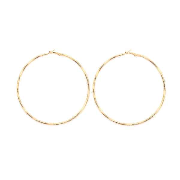 Wispy Simple Big Circle Geometric Stud Earrings Rhombus