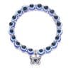 Blue Devil's Eye Bracelet Butterfly Turtle Owl Pendant Resin