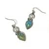 Vintage ethnic water drop blue stone earrings