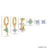 Earrings Set Korean Style Elegant Six Pieces Ornament Cute Sweet Girly Temperamental Gentle