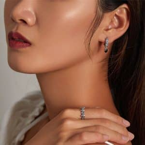 Original Dark Night Rose Skull Ring Jewelry Set