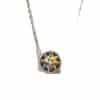 Compass Necklace Women's Gold-plated High-grade Black Agate Round