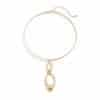European And American Simple Minority Fashion Golden Versatile Advanced Glossy Spring Open Necklace