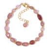 Accompanying Stone Beads Bracelet Women's Irregular Stone Lobster Buckle