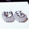 New Fashion Silver Needle Earrings Super Set With Rhinestones