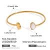Stainless Steel Irregular Water Drop Open-ended Bracelet