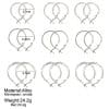 Korean Retro Earrings Set Fashion Ear Ring 9 Pairs Combination Set Ear Rings