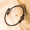 Titanium Steel Retro With Opening Adjustable Cross Bracelet