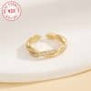 Fashion And Fully-jewelled Wave Cross Women's Open Toe Ring