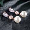 Stylish Water Drop Zircon Earrings Elegant