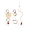 Fashion Drop Nectarine Heart Metal Set Earrings