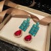 Light Luxury Heavy Industry Drop-shaped Exaggerated Earrings