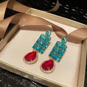 Light Luxury Heavy Industry Drop-shaped Exaggerated Earrings