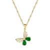 Hollow Butterfly Necklace And Earrings Suite Light Luxury Micro-inlaid Personality