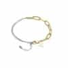 Women's Gold-plated Exquisite Minority All-match Simple Gold And Silver Stitching Bracelet