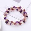 Fashion Colorful Tourmaline Three-ring Bracelet For Women