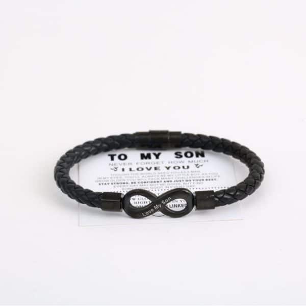 Bracelet 8 Words Infinite Symbol Stainless Steel