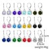 Women's Fashion Simple Stainless Steel Zircon Earings Set