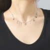 Cut Glossy Butterfly Pendant Clavicle Chain Stainless Steel Necklace