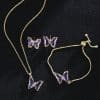 New Butterfly Necklace Jewelry Set