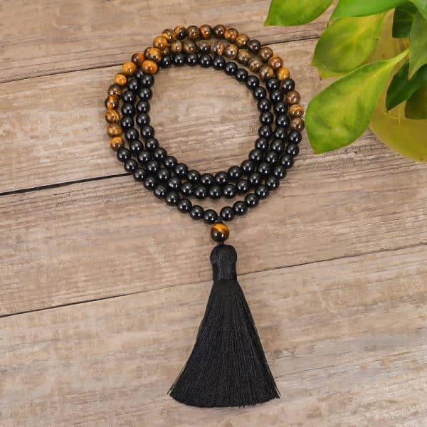 Vintage Versatile Tiger Eye Stone Tassel Sweater Chain