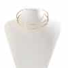 Simple Clavicle Chain Open Line Geometric Neck Ring Metallic