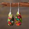 Natural Stone Bohemian Emperor Stone Drop Earrings