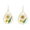Water Drop Needle Chrysanthemum Earrings Simple Geometric Epoxy
