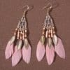 Water Drop Tassel Feather Earrings Female