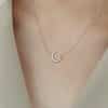 Women's Crescent Zircon S925 Sterling Silver Necklace