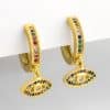 New Fashion Brass Micro Set Zircon Earrings