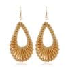 Woven Simple Personality Rattan Drop Earrings