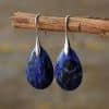 Bohemian Natural Stone Water Drop Pendant Earrings