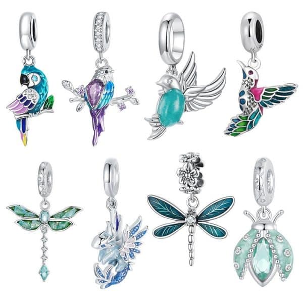Natural Animal S925 Sterling Silver Ornament Wholesale Beaded Female Accessories