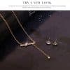 Art Series Jewelry Necklace Earrings Bracelet Set