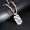 Titanium Steel Men's High-grade Water Ripple Pendant Necklace