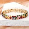 European And American Luxurious Color Zircon Bracelet