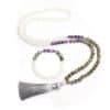 Bohemian Necklace 108 Glitter Stones Amethyst Lantern