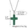 Natural Stone Agate Stone Cross Pendant Necklace