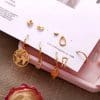 Lady Map Cactus Love Ear Studs Set