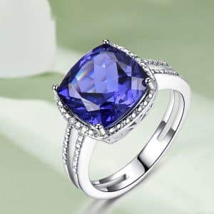 925 Sterling Silver Ring Luxury Tanzanite Women