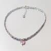 Super Copper Inlaid Zircon Love Pendant Necklace Summer Irregular