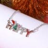 Creative New Santa Christmas Tree Letter Strings Necklace