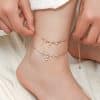Zircon Small Titanium Steel Anklet Women
