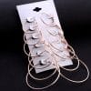 Rock exaggerated multi-size ear ring earrings set personality earrings combination earrings
