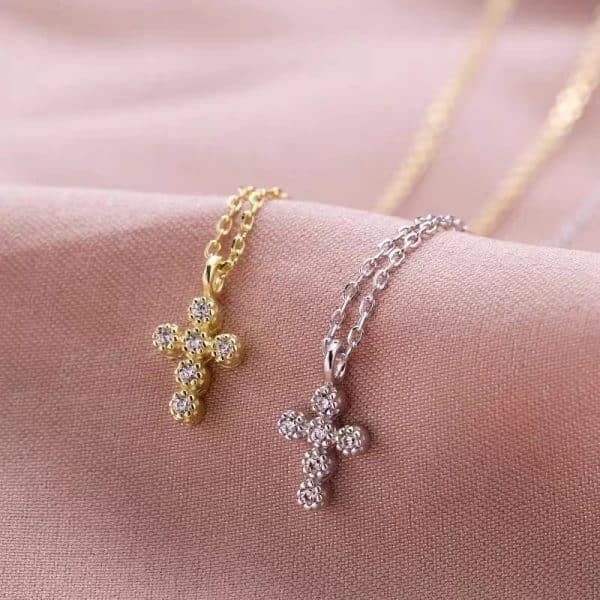Simple Mini Cross Necklace Clavicle Chain