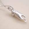 Cute Sandblasted Cat Sterling Silver Necklace Set